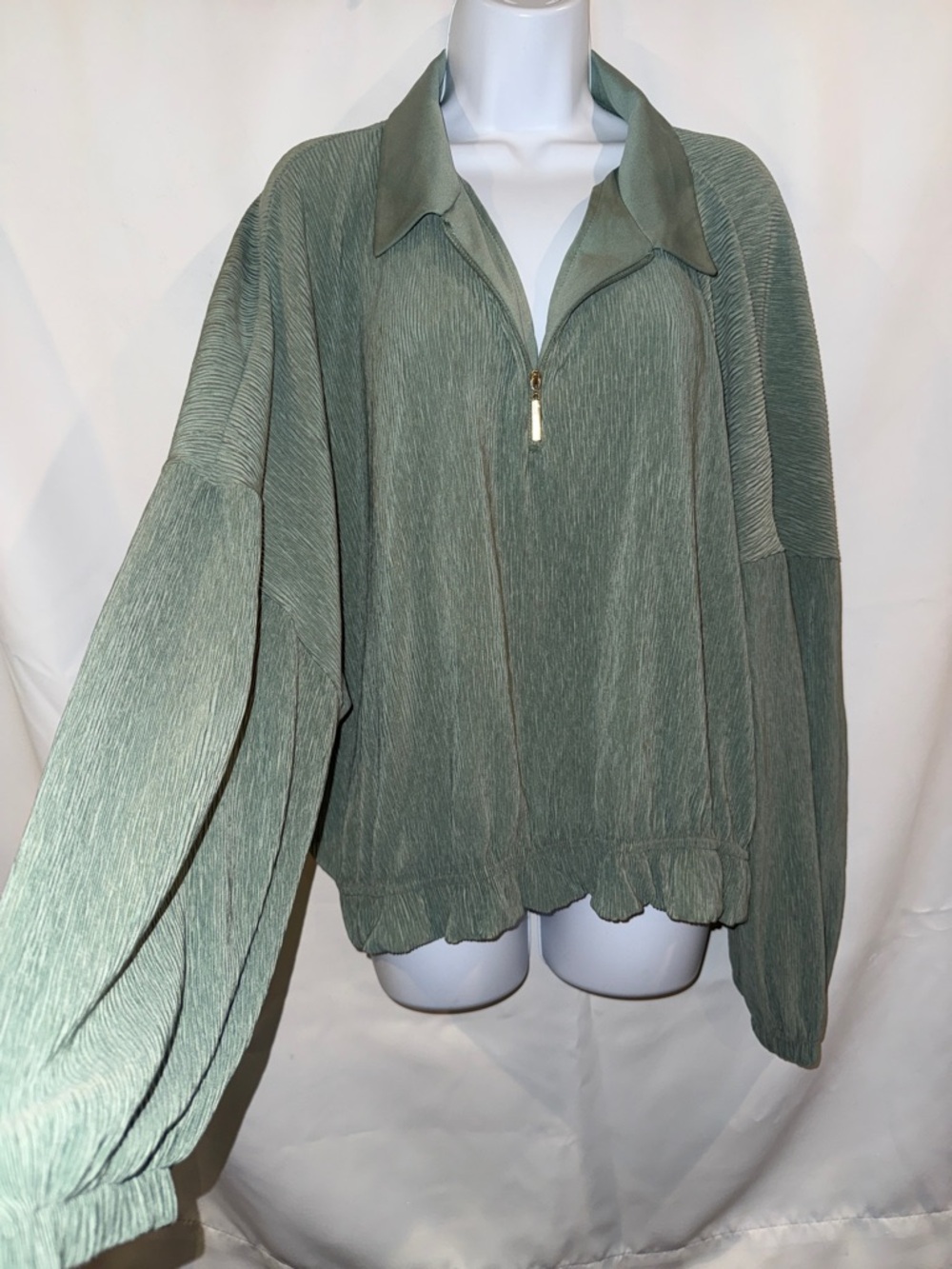 Marc New York Sage Green Half-Zip Pullover Sweatshirt